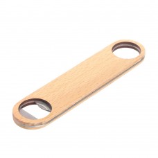 Apribottiglie piatto in legno e acciaio