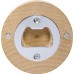 Apribottiglie magnetico in legno e acciaio tondo