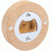 Apribottiglie magnetico in legno e acciaio tondo