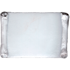 Magnete in resina rettangolare con bordi a pergamena cm. 5,0 x 7,5